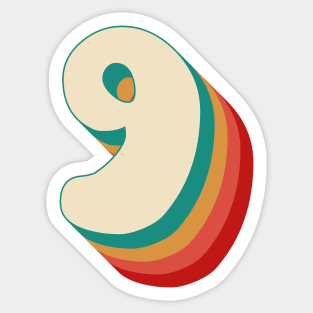 Number 9 Sticker